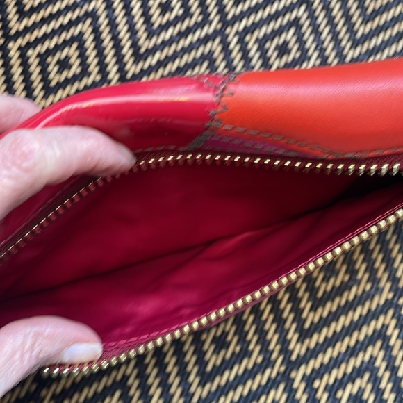 Vintage Y2K COACH Lila Patchwork PINK multicolor Clutch wallet pouch 12800 - Picture 9 of 12